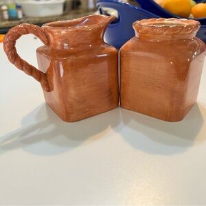 Artimino Tuscan Countryside Terracotta Sugar Bowl/Creamer